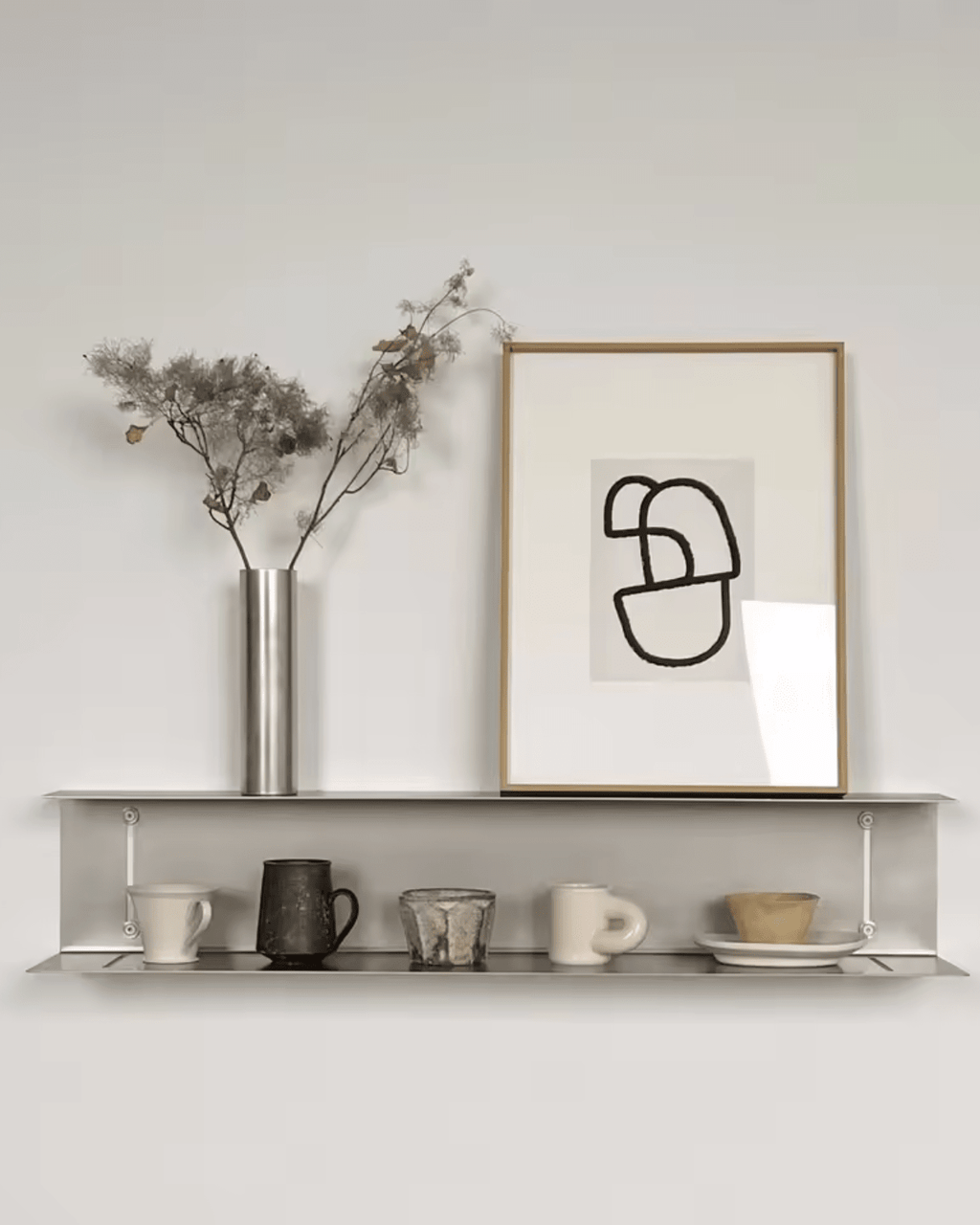 Calmara – Elegantes Wandregal aus Edelstahl - Bolania