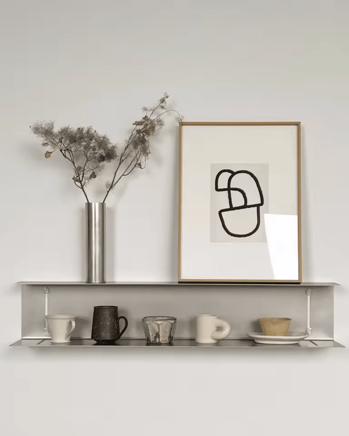 Calmara – Elegantes Wandregal aus Edelstahl - Bolania