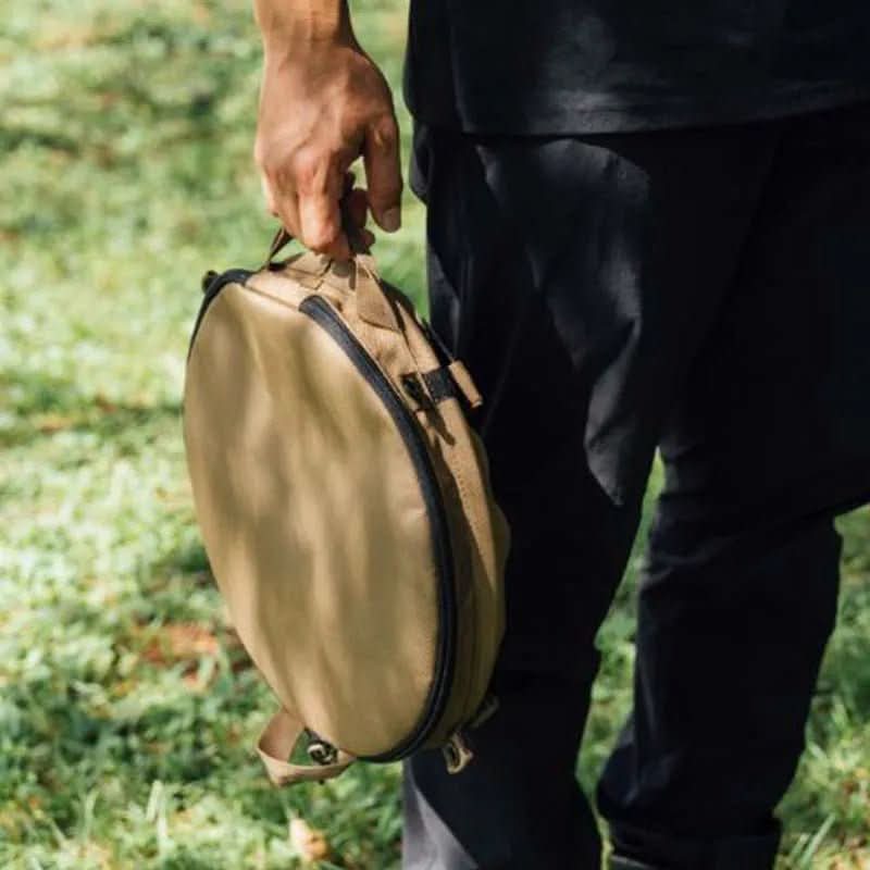 Faltbarer Outdoor-Mülleimer 20 Liter mit Wasserdichter Innenauskleidung Reißverschluss-Deckel und Aluminiumgestell für Camping