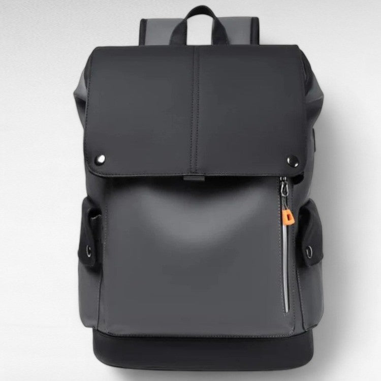 Wasserdichter Rucksack 25 Liter mit USB-Anschluss Laptopfach Klappdeckel Mehrere Fächer für Büro Schule und Reise