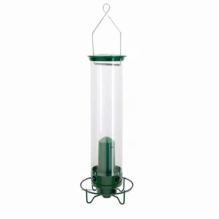 Eichhörnchen-Sicherer Vogel-Futterspender mit Gewichts-Mechanismus 4 Futter-Ports Metall und Polycarbonat zum Aufhängen