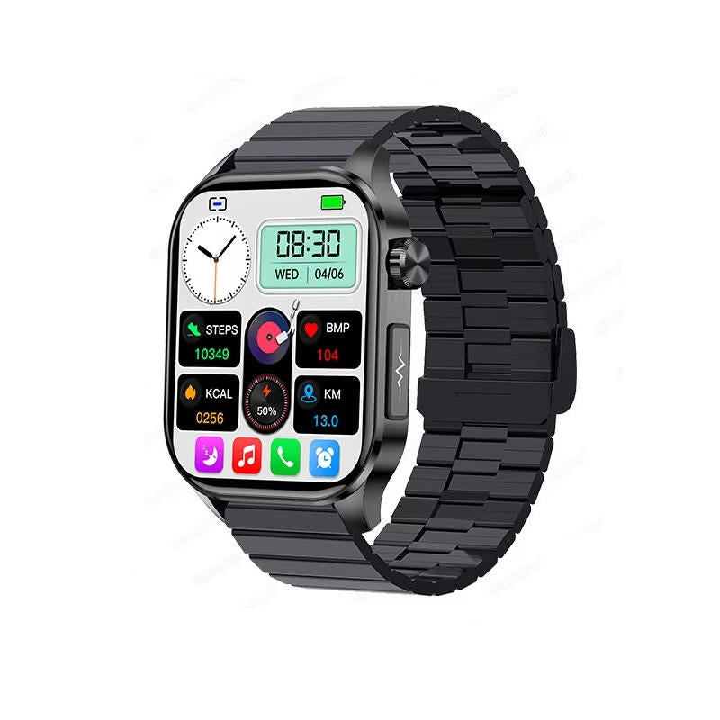 Smartwatch for Seniors with Large AMOLED Display Heart Rate Blood Oxygen Sleep Tracking Bluetooth Calls and SOS Function