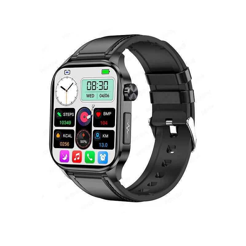 Smartwatch for Seniors with Large AMOLED Display Heart Rate Blood Oxygen Sleep Tracking Bluetooth Calls and SOS Function