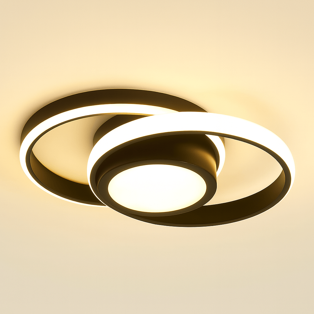 Bolania | Deckenleuchte - Doppelter LED-Ring - Minimalistisches Design - Moderne Beleuchtungseinrichtung