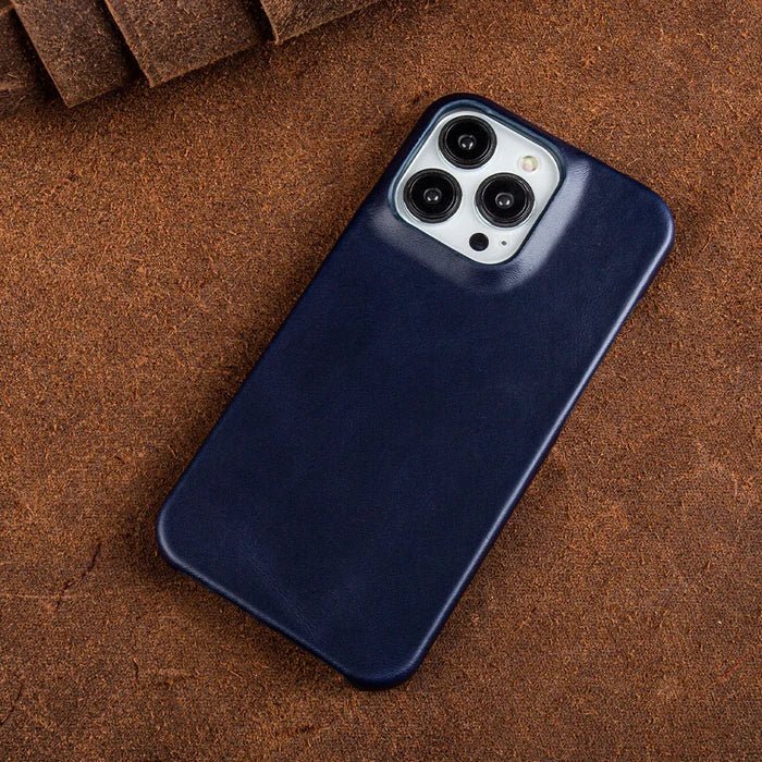 Echtleder Handyhülle mit Ölwachs - Finish Stoßfeste Schutzhülle für iPhone 13 bis 16 - Bolania