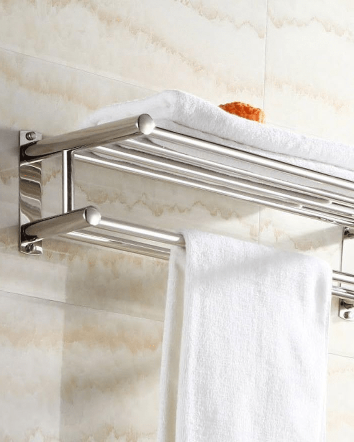 Élanor – Eleganter Wandhandtuchhalter aus Chromstahl - Bolania