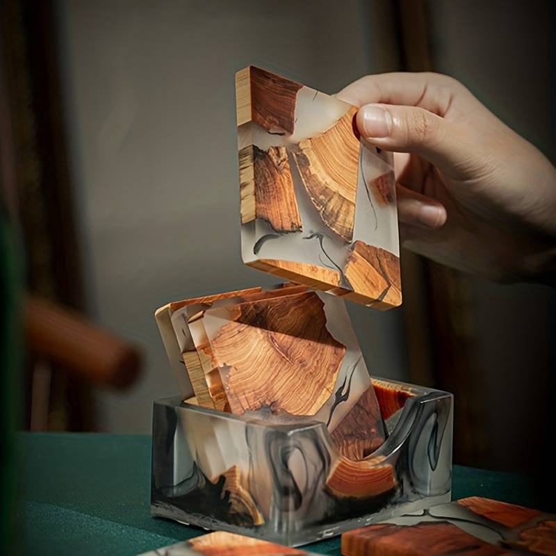 Elaria Untersetzer - Set – Rauchige Eleganz für jeden Drink - Bolania