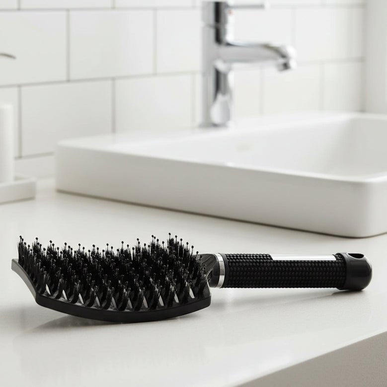 Entwirrungsbürste mit Flexiblen Borsten und Massageeffekt für Nasses und Trockenes Haar Antistatisch und Ergonomisch - Bolania