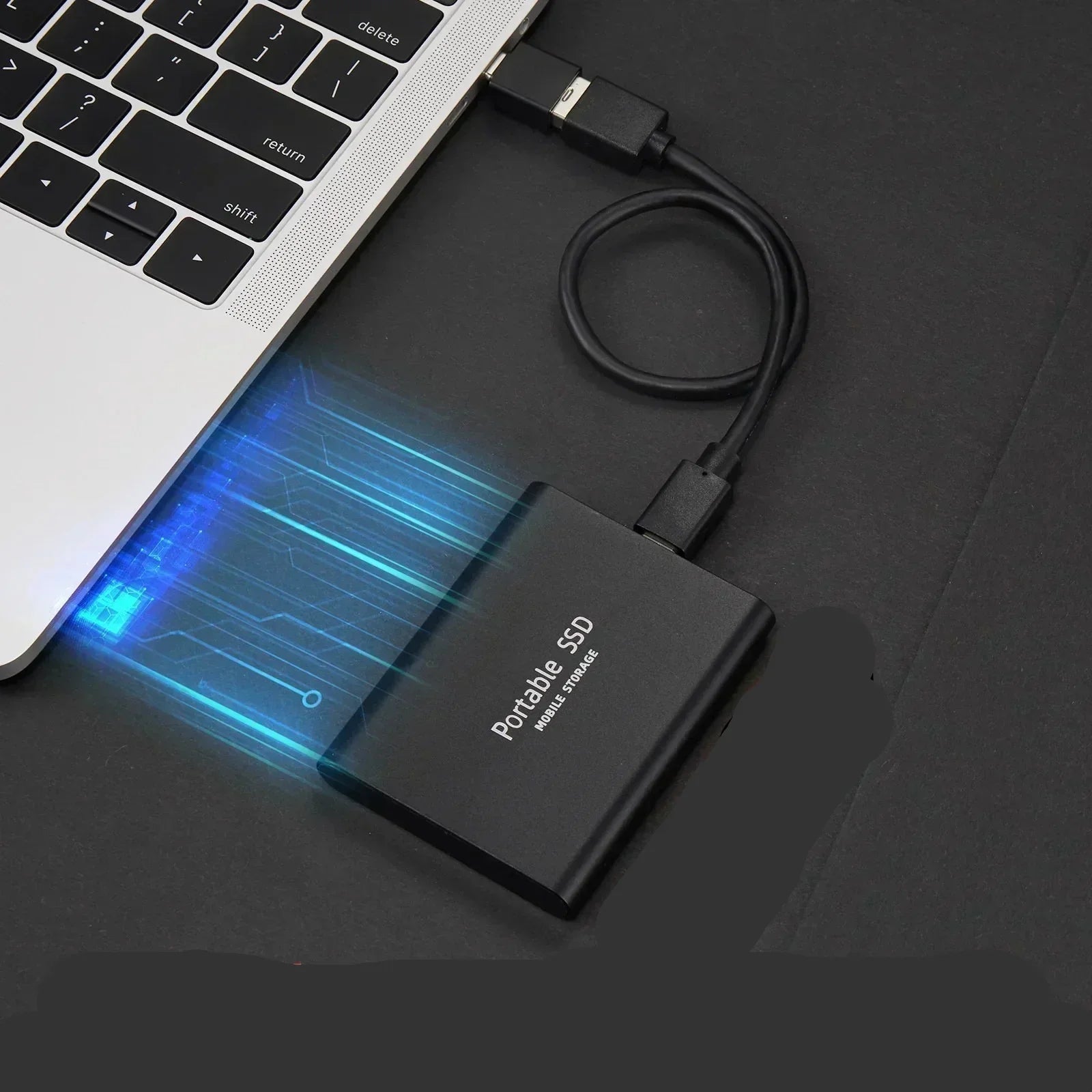 Externe SSD 128 GB Portable Mobile Storage mit USB - C Anschluss Kompakt für Laptop Smartphone und Tablet - Bolania