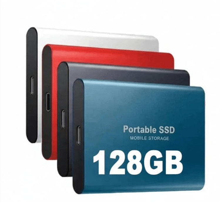 Externe SSD 128 GB Portable Mobile Storage mit USB - C Anschluss Kompakt für Laptop Smartphone und Tablet - Bolania