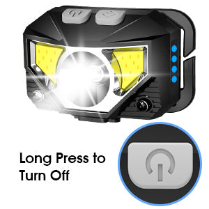 LED Headlamp 2-Pack with 1200 Lumens Motion Sensor 8 Lighting Modes and USB Charging Water-Resistant for Outdoor and Workshop