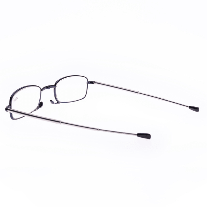 Faltbare Lesebrille mit Hartschalen - Etui HD - Gläser Metallgestell Kompakt für Reisen und Alltag - Bolania