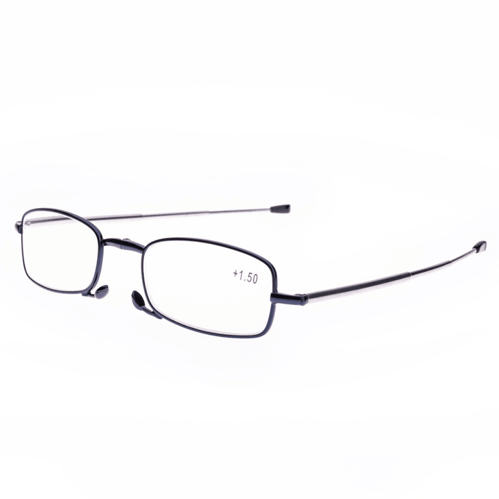 Faltbare Lesebrille mit Hartschalen - Etui HD - Gläser Metallgestell Kompakt für Reisen und Alltag - Bolania