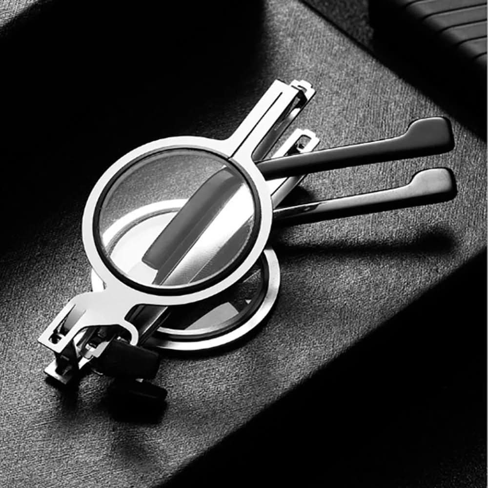 Faltbare Lesebrille mit Hartschalen - Etui Metallgestell Leicht Kratzfeste Gläser für Lese - Stärken +1 bis +4 - Bolania