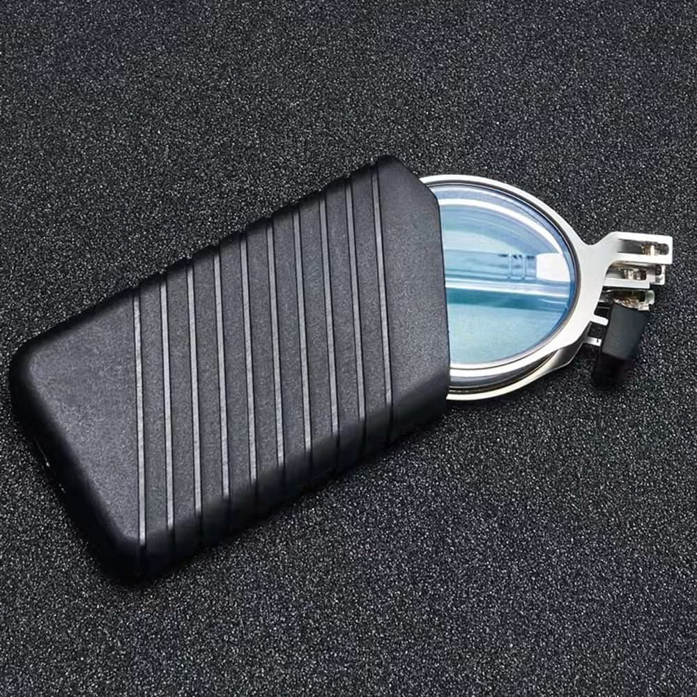 Faltbare Lesebrille mit Hartschalen - Etui Metallgestell Leicht Kratzfeste Gläser für Lese - Stärken +1 bis +4 - Bolania