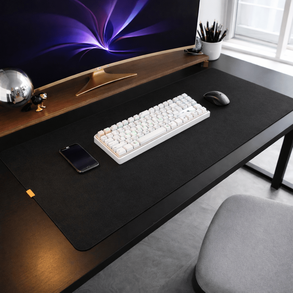 Wool Felt Desk Pad with Anti-Slip Backing, Large Surface, Scratch-Resistant for Keyboard, Mouse, and Laptop in the Home Office