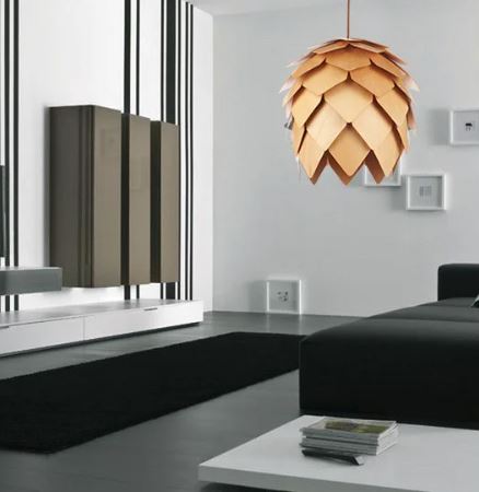 Bolania | Pendelleuchte - Pinienzapfen Design - Natürliche Holzleuchte