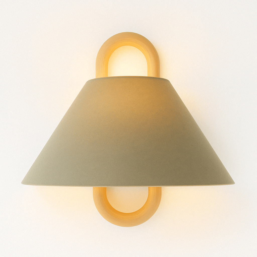 Bolania | Wandleuchte - Holz & Textil - Minimalistisches Vintage Design - Warmes diffuses Licht