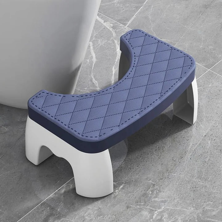 Toilet Stool with Ergonomic Cutout and Non-Slip Surface Compact and Stable Made of Robust PP Plastic