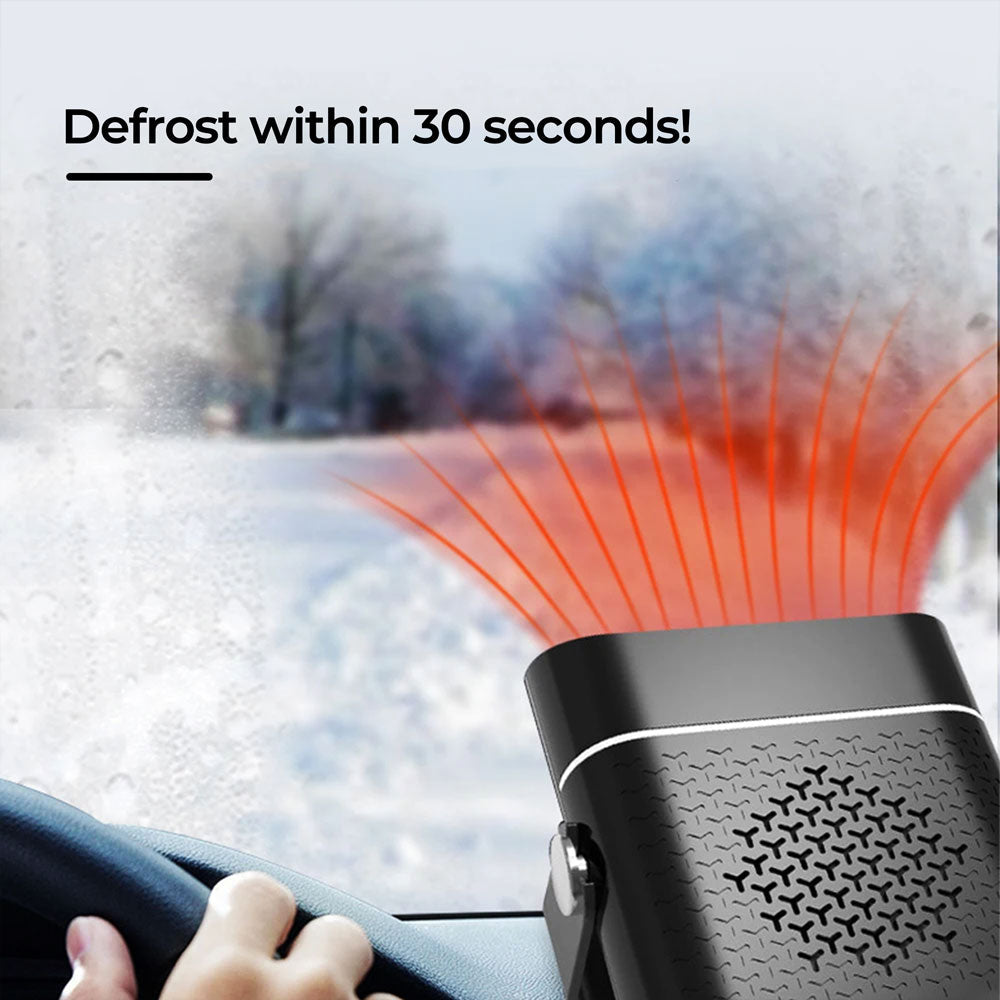12V Car Windscreen De-Icer, Swivelling with Rotary Switch, Against Fogged-Up Windows