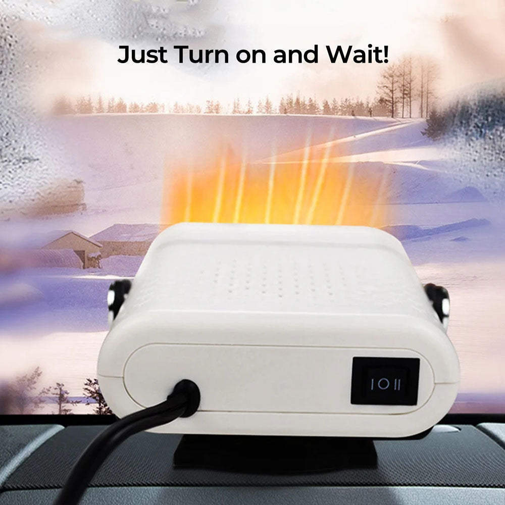 12V Car Windscreen De-Icer, Swivelling with Rotary Switch, Against Fogged-Up Windows