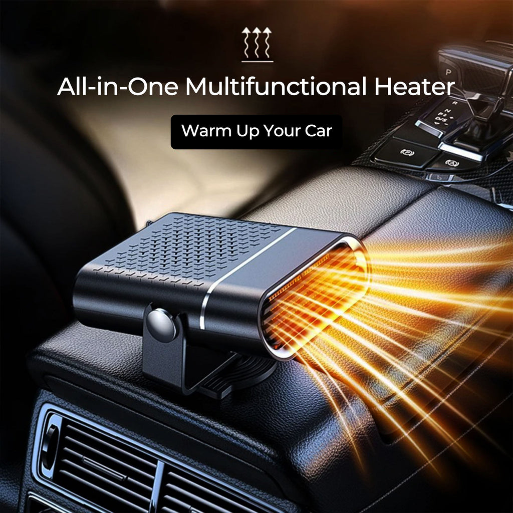 12V Car Windscreen De-Icer, Swivelling with Rotary Switch, Against Fogged-Up Windows
