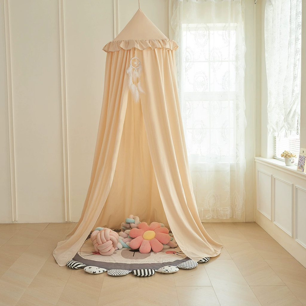 Betthimmel für das Kinderzimmer mit Rüschen, Deckenmontage, Baumwollmischgewebe