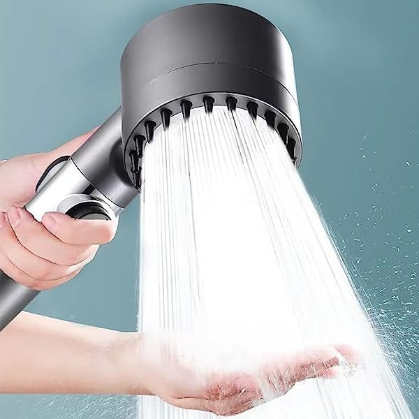 Hochdruck-Duschkopf mit Mehrschicht-Filtersystem Wassersparender Mikroperforation und Stop-Knopf für Standard-Anschluss