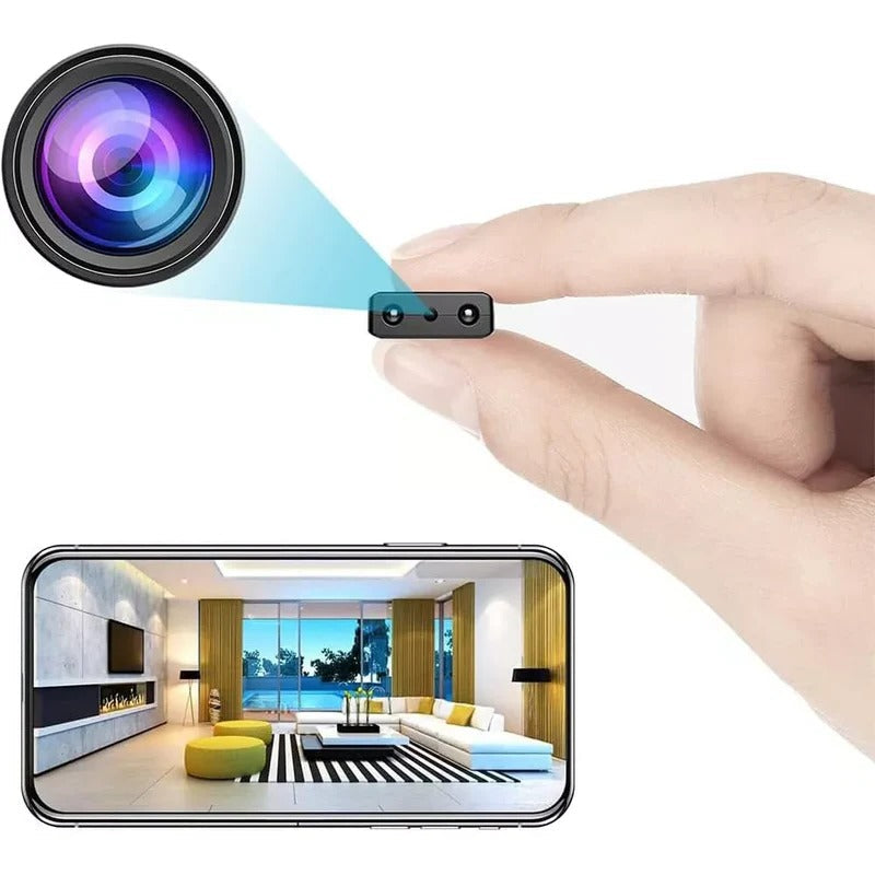 Mini Überwachungskamera Full HD 1080p mit Nachtsicht, Bewegungserkennung, USB-Betrieb