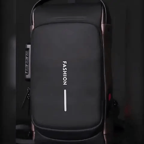 Anti-Theft Crossbody Bag with Combination Lock and USB Charging Port Water-Resistant Sling Bag with Hidden Zippers