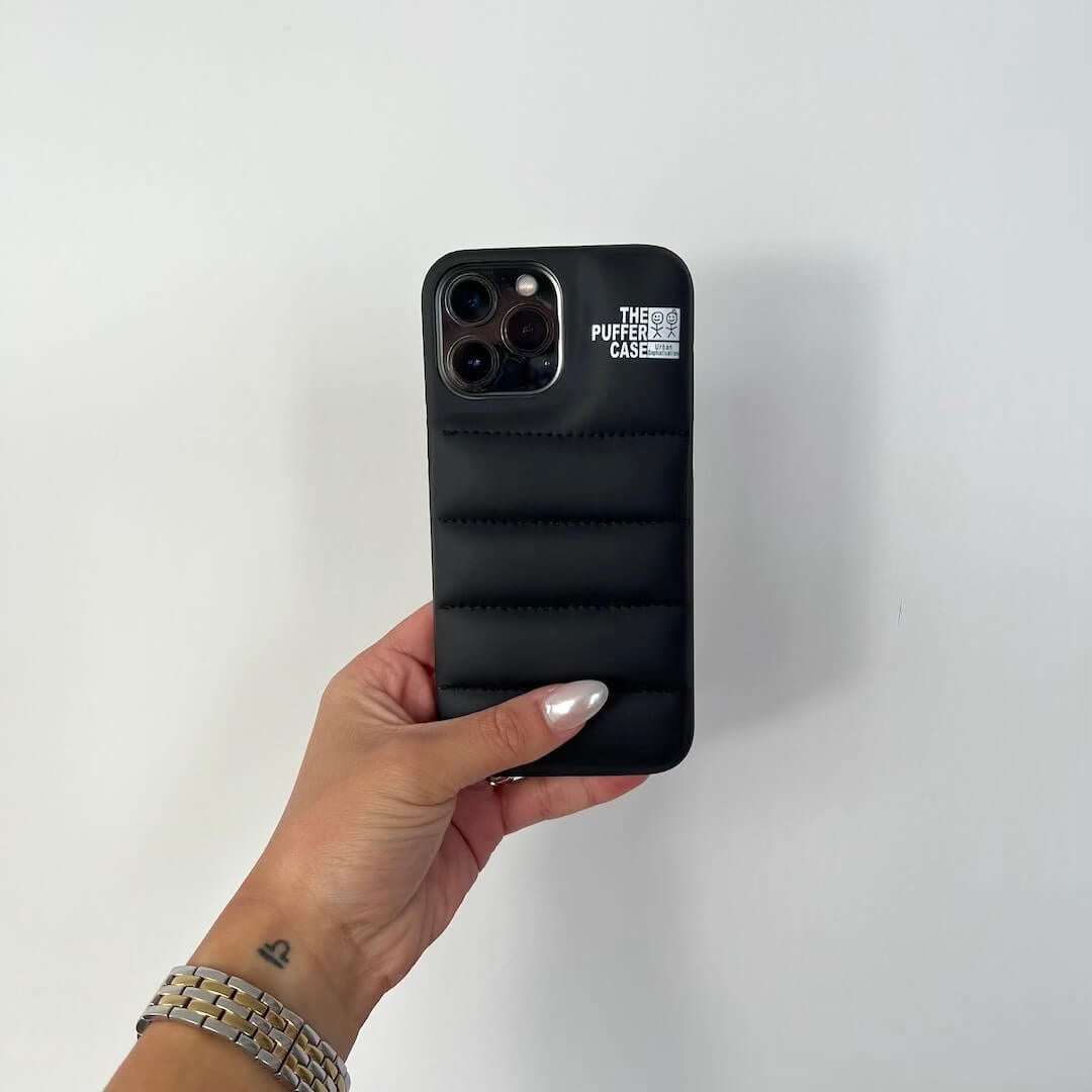 iPhone-Hülle im Puffer-Design aus Wasserabweisendem Polyurethan Weich Gepolstert und Trendig für iPhone 11 bis 14 Pro Max - Bolania
