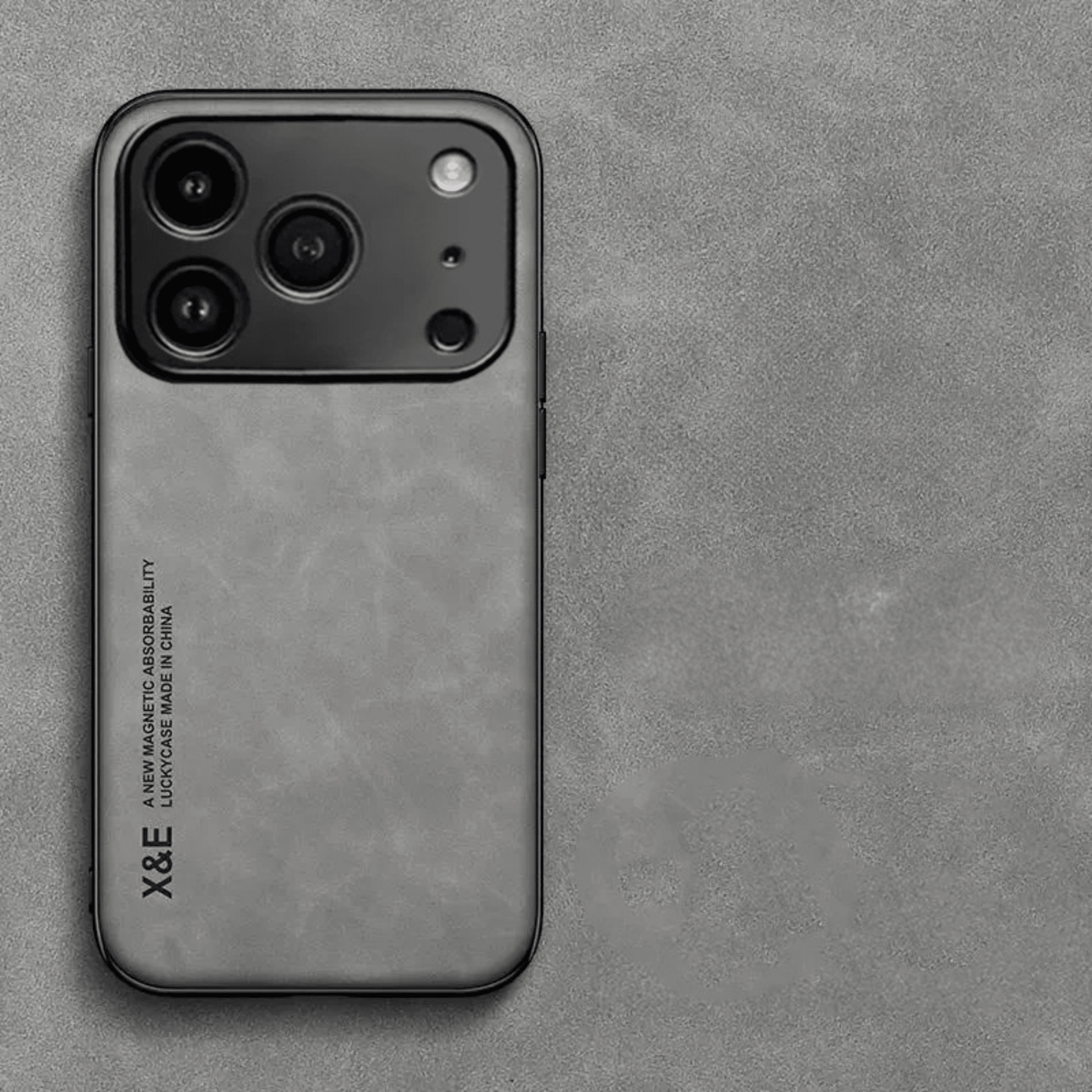 iPhone - Hülle in Wildleder - Optik Kunstleder MagSafe - Kompatibel Matte Oberfläche Stoßdämpfender Rahmen Erhabene Kamera - Einfassung - Bolania