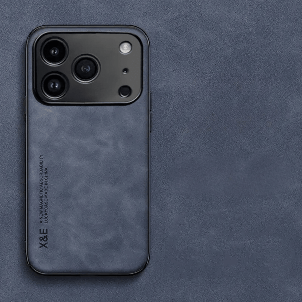 iPhone - Hülle in Wildleder - Optik Kunstleder MagSafe - Kompatibel Matte Oberfläche Stoßdämpfender Rahmen Erhabene Kamera - Einfassung - Bolania