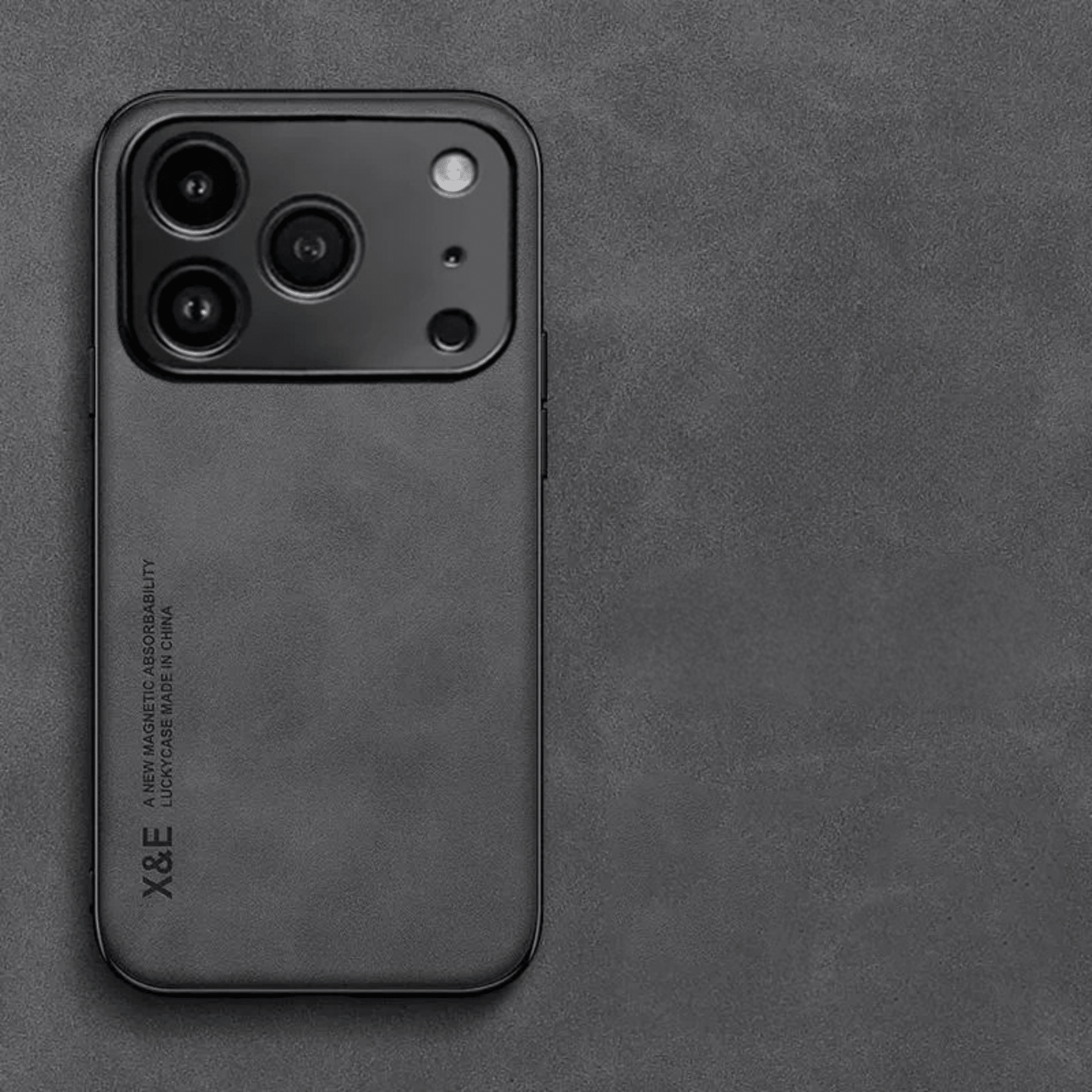iPhone - Hülle in Wildleder - Optik Kunstleder MagSafe - Kompatibel Matte Oberfläche Stoßdämpfender Rahmen Erhabene Kamera - Einfassung - Bolania