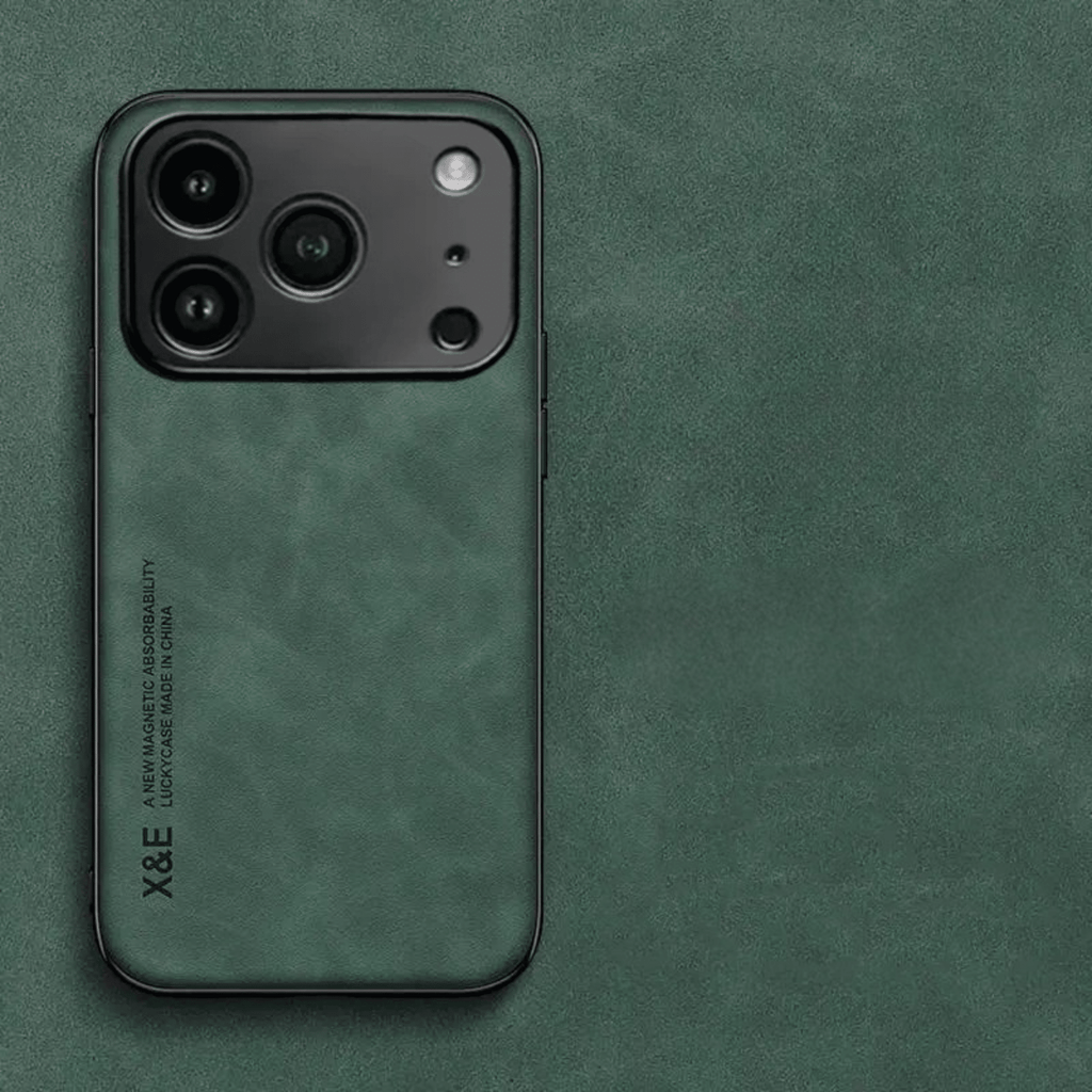 iPhone - Hülle in Wildleder - Optik Kunstleder MagSafe - Kompatibel Matte Oberfläche Stoßdämpfender Rahmen Erhabene Kamera - Einfassung - Bolania