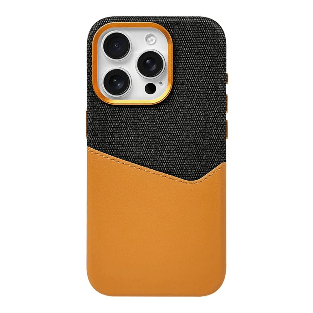 iPhone - Hülle mit Integriertem Kartenfach MagSafe - Kompatibel Zweifarbiges Color - Blocking Design Stoßdämpfend mit Rutschfestem Griff - Bolania