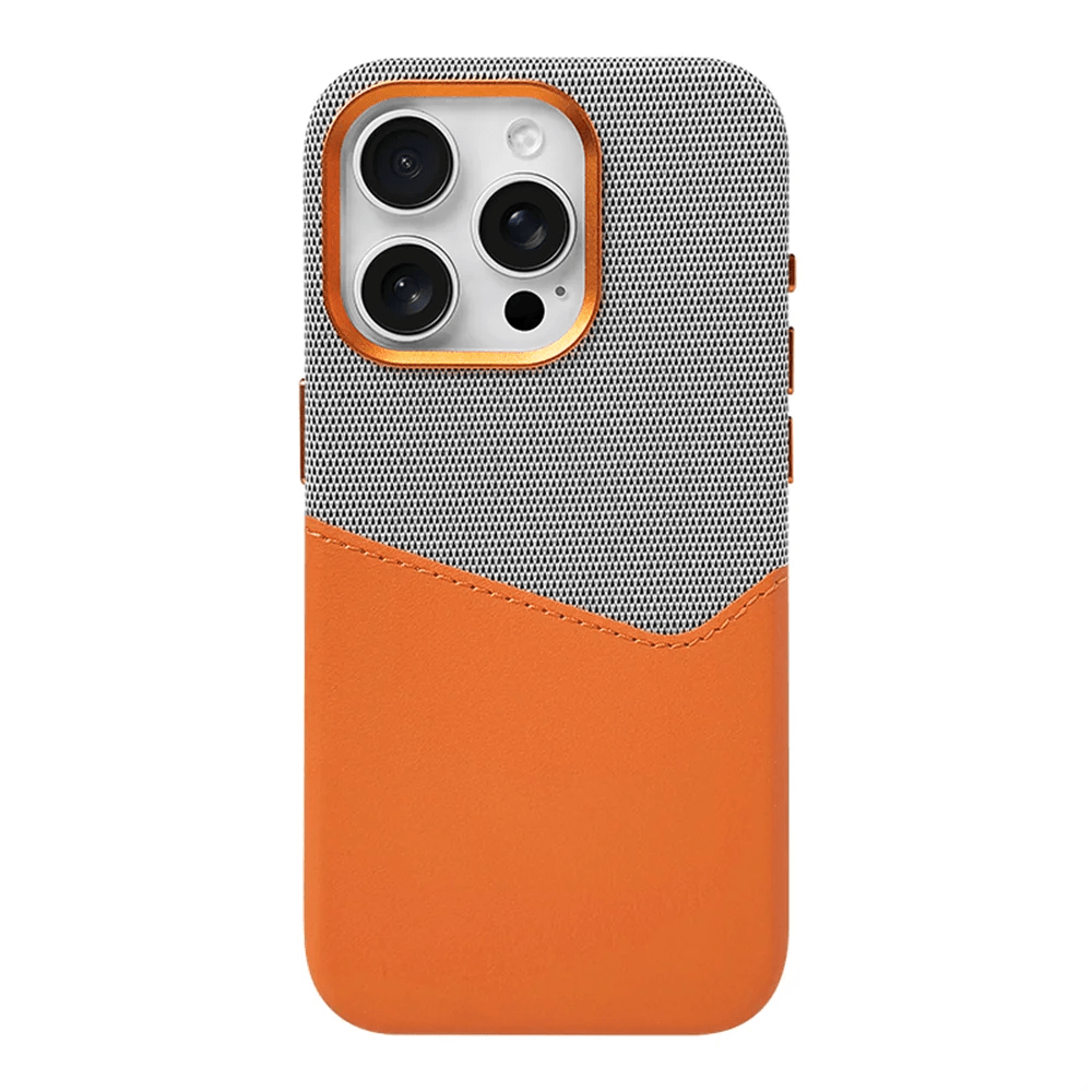 iPhone - Hülle mit Integriertem Kartenfach MagSafe - Kompatibel Zweifarbiges Color - Blocking Design Stoßdämpfend mit Rutschfestem Griff - Bolania