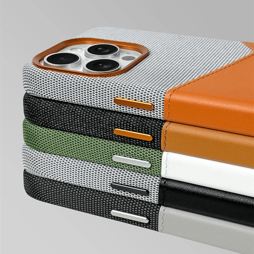 iPhone - Hülle mit Integriertem Kartenfach MagSafe - Kompatibel Zweifarbiges Color - Blocking Design Stoßdämpfend mit Rutschfestem Griff - Bolania