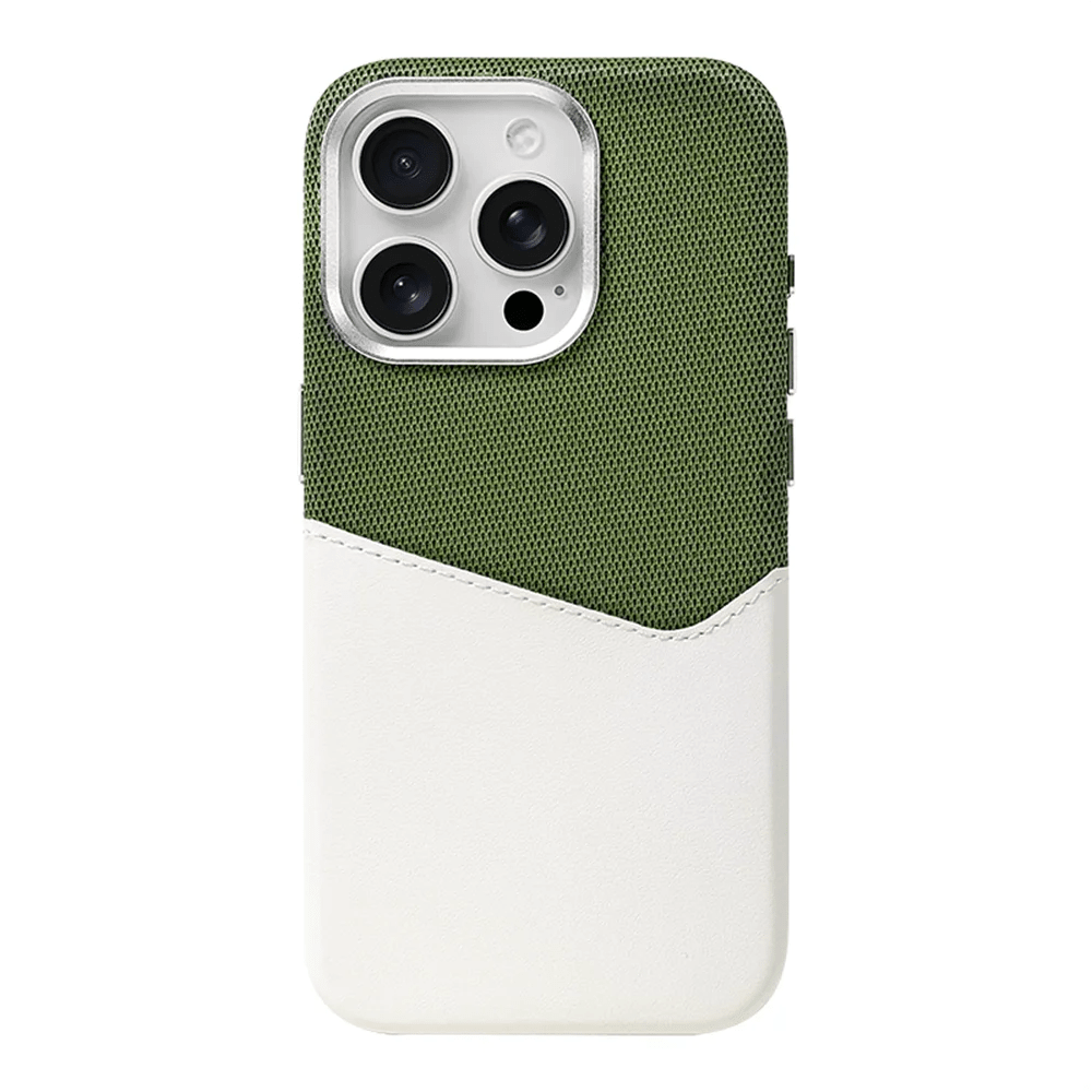 iPhone - Hülle mit Integriertem Kartenfach MagSafe - Kompatibel Zweifarbiges Color - Blocking Design Stoßdämpfend mit Rutschfestem Griff - Bolania