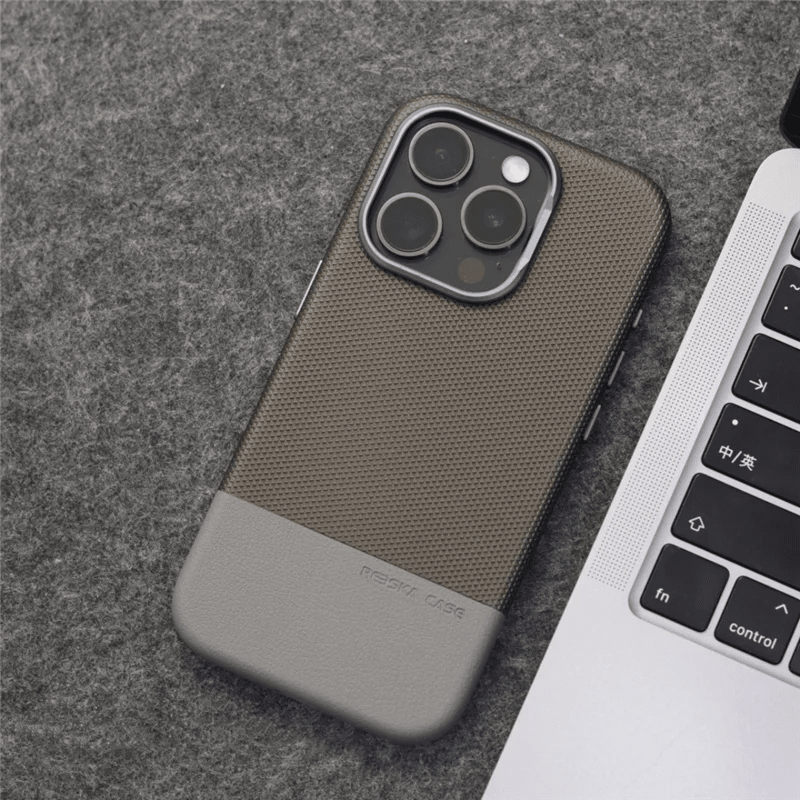 iPhone - Hülle mit Strukturierter Oberfläche MagSafe - Kompatibel Stoßdämpfend Matte Rückseite Erhabene Kamera - Einfassung - Bolania