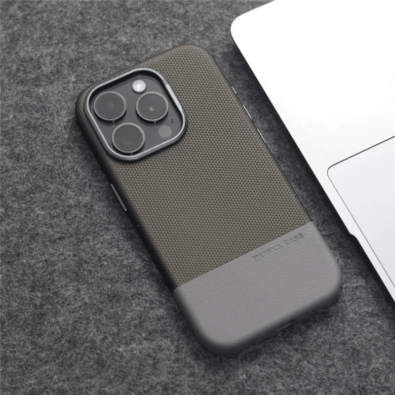 iPhone - Hülle mit Strukturierter Oberfläche MagSafe - Kompatibel Stoßdämpfend Matte Rückseite Erhabene Kamera - Einfassung - Bolania