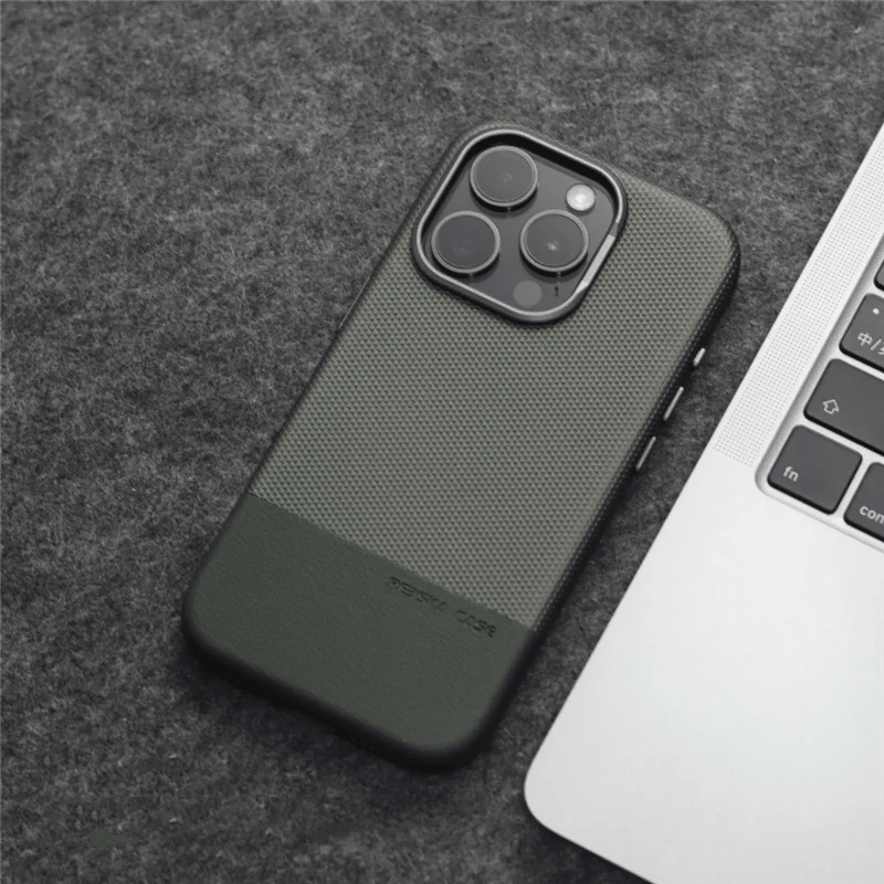 iPhone - Hülle mit Strukturierter Oberfläche MagSafe - Kompatibel Stoßdämpfend Matte Rückseite Erhabene Kamera - Einfassung - Bolania