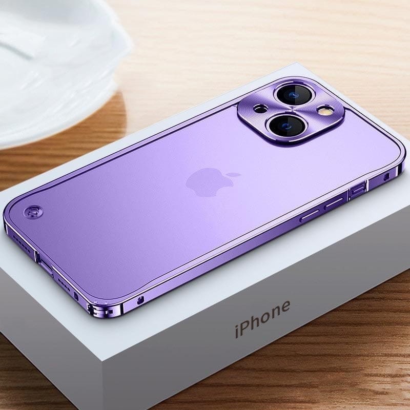 iPhone Schutzhülle aus Luftfahrt - Aluminium mit CNC Verarbeitung und Transparenter Rückseite - Bolania