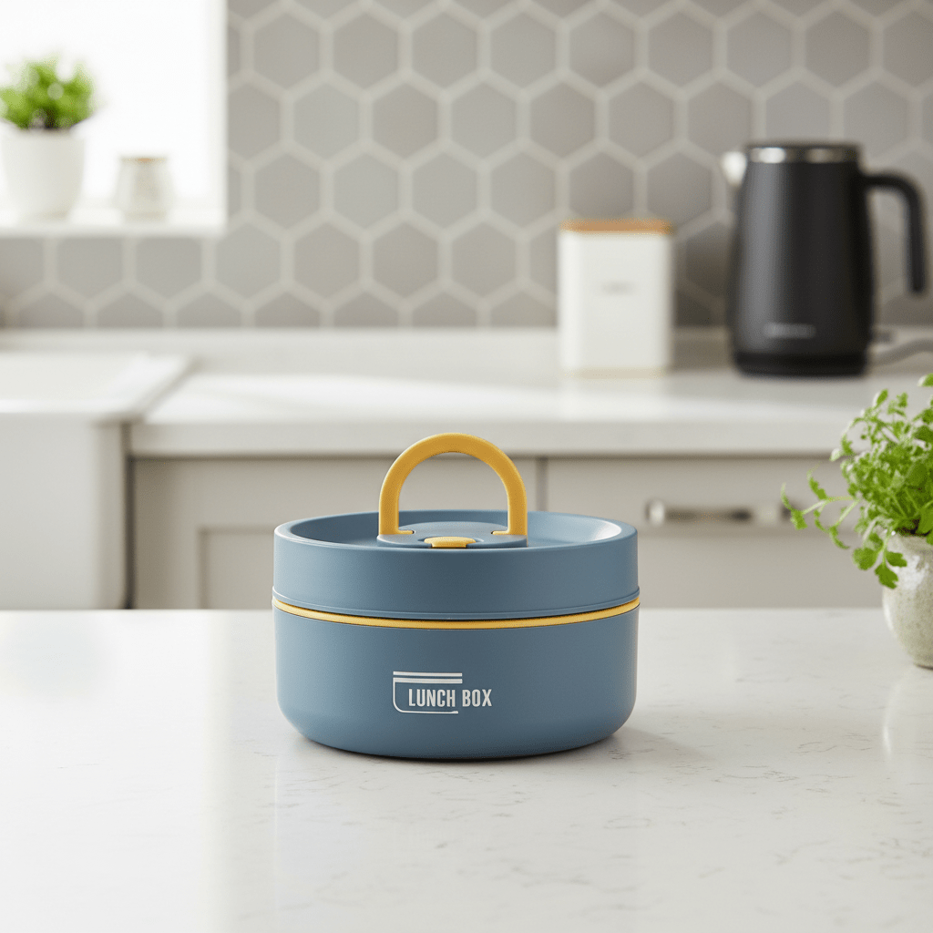 Isolierte Lunchbox aus Edelstahl mit Vakuumisolierung Auslaufsicherem Verschluss und Tragegriff für Unterwegs - Bolania