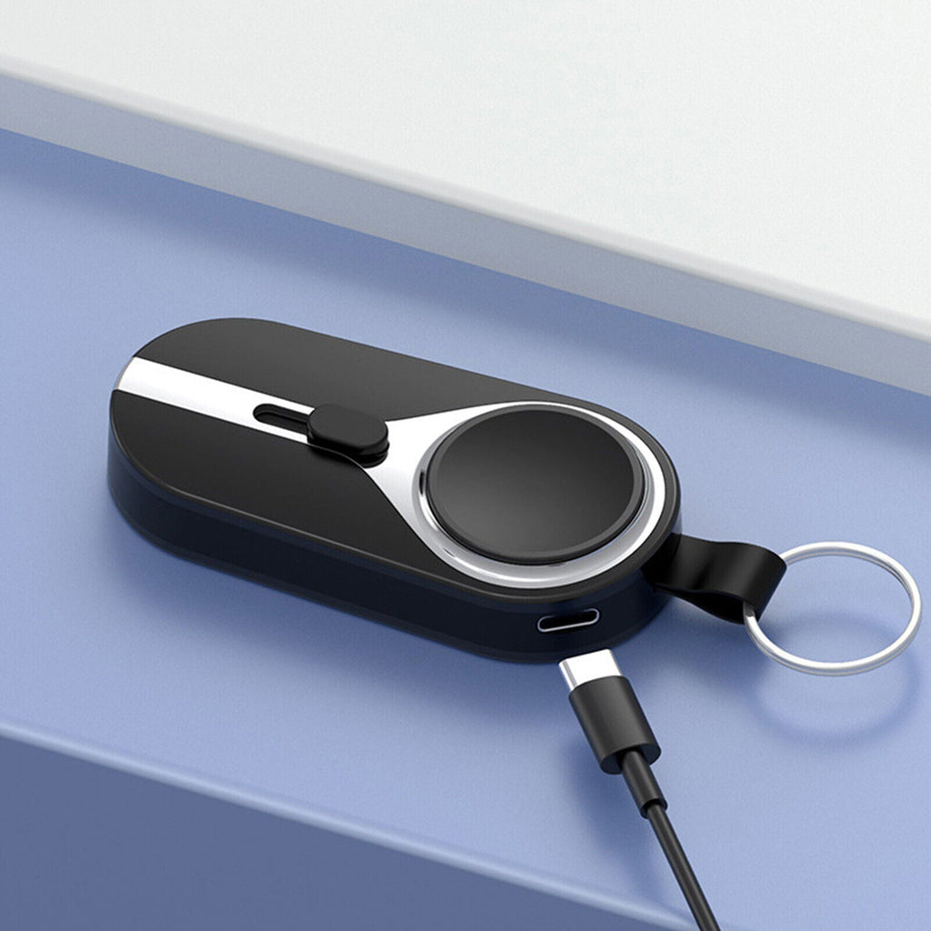 Mini Power Bank 2000mAh with USB-C Direct Plug, Keychain Format and Water-Resistant Casing for Smartphone