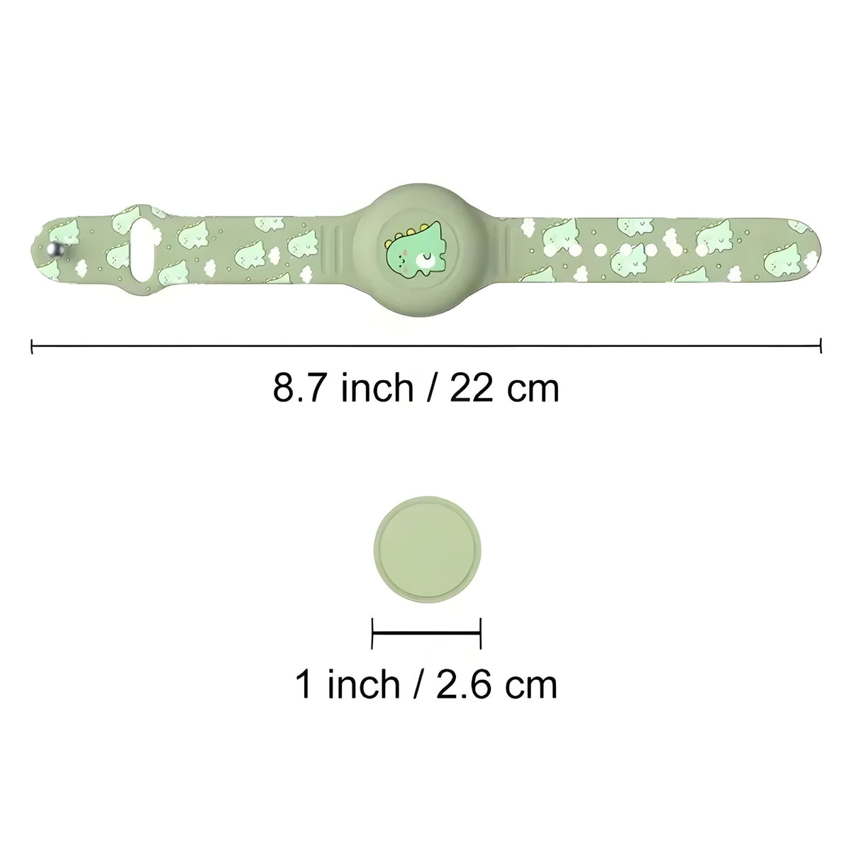 Kinder Armband für AirTag aus Silikon, Verstellbarer Halter mit Cartoon-Motiven, Hautfreundlich und Abwaschbar - Bolania