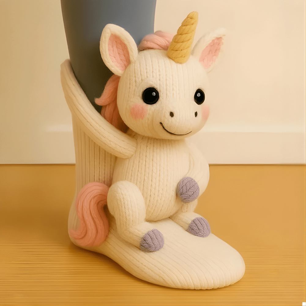 Kuschelsocken mit 3D-Tiermotiv, Warme Haussocken für Damen und Herren, Rutschfeste Sohle, Dicker Strick - Bolania