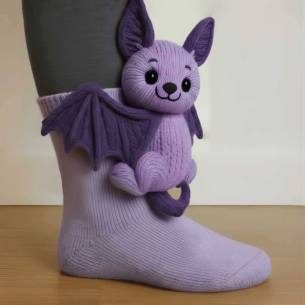 Kuschelsocken mit 3D-Tiermotiv, Warme Haussocken für Damen und Herren, Rutschfeste Sohle, Dicker Strick - Bolania