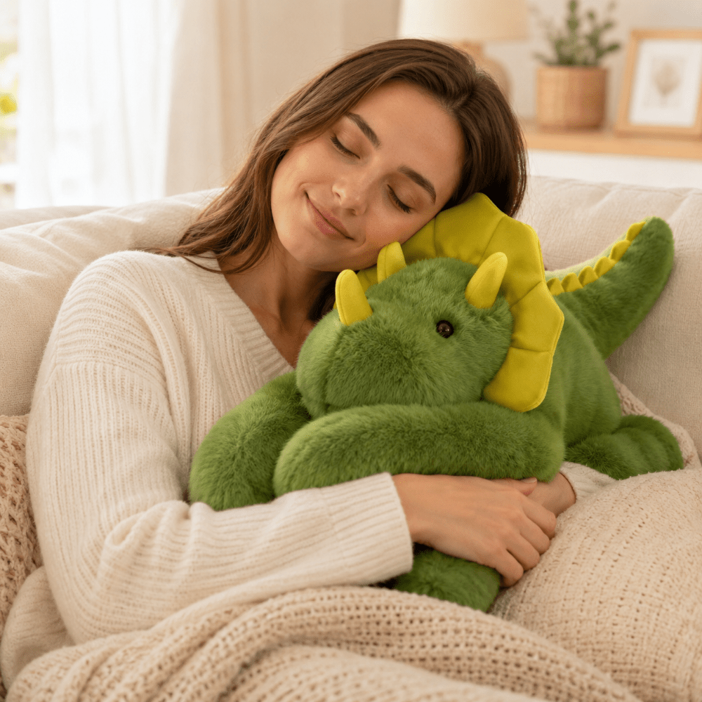 Kuscheltier Umarmungskissen mit Langen Armen, Weiches Plüschkissen aus Kurzplüsch-Polyester, Füllung aus PP-Baumwolle und Mikroperlen, Unisex für Kinder und Erwachsene - Bolania