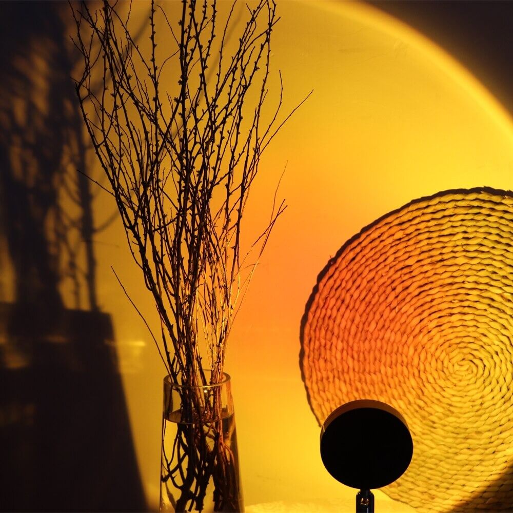 Sunset Projector Lamp with Color Change and Remote Control Atmospheric LED Light Effects for Bedroom Living Room and Photo Shoots